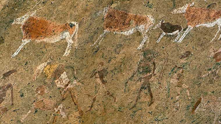 Het Brandbergmassief herbergt duizenden rotstekeningen.