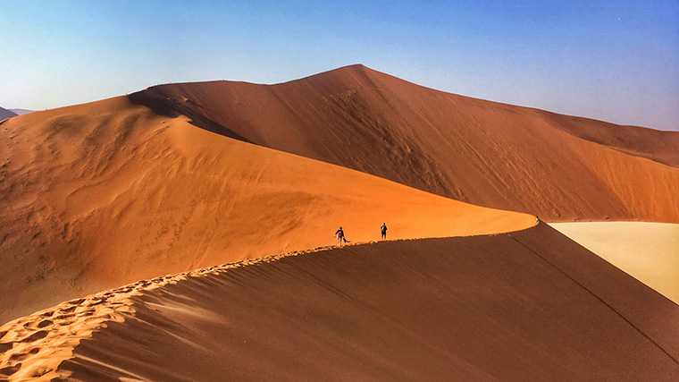 Duinen in de Sossusvlei, Namibië.