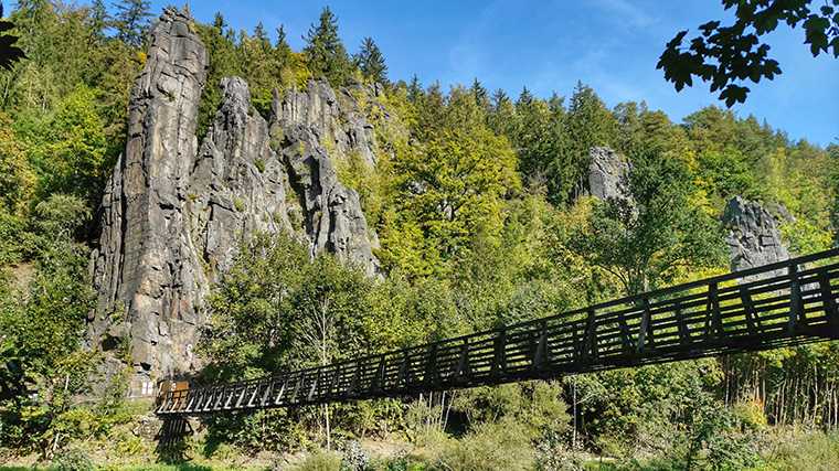 De grillige granieten rotsformatie Svatoš.