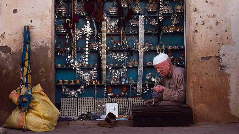 Zilverwinkels kom je veel tegen in Tiznit in het zuiden van Marokko.