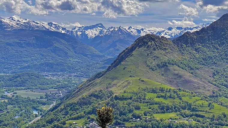 Uitzicht vanaf Pic du Jer, bij Lourdes.