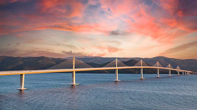 Pelješacbrug, Kroatië.
