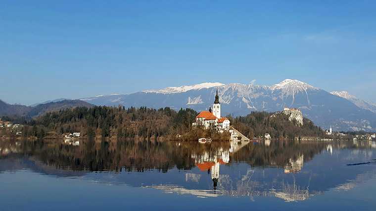 Het Meer van Bled in Slovenië.
