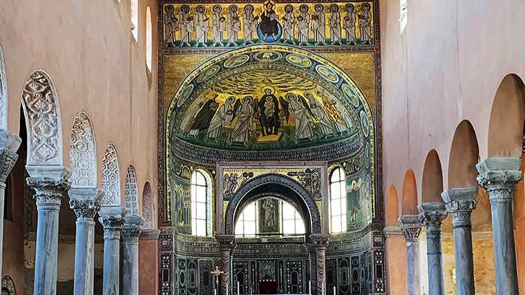Mosaicos bizantinos en la basílica de Eufrasio, en Poreč.