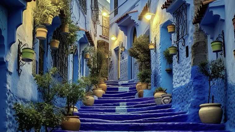 Si tu n'aimes pas le bleu, tu ferais mieux de ne pas aller visiter la médina de Chefchaouen.