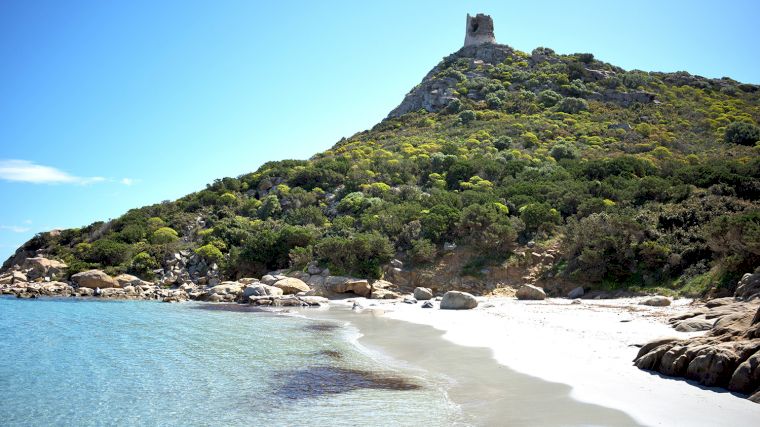 Capo Carbonara bij Villasimius op Sardinië.