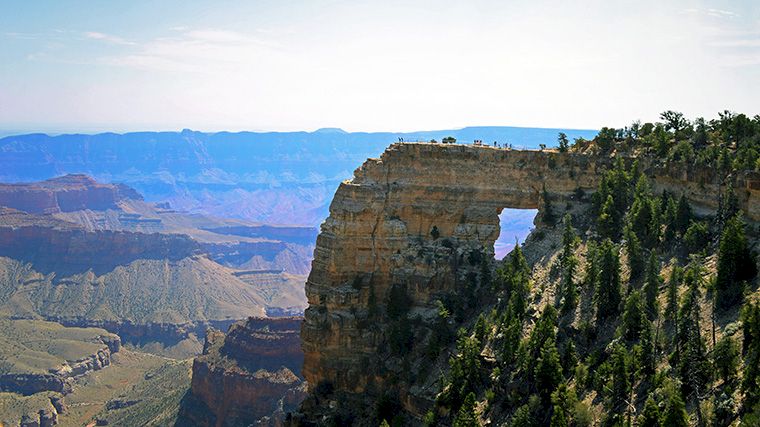 Het uitkijkpunt Angels Widow in de Grand Canyon, Nevada.