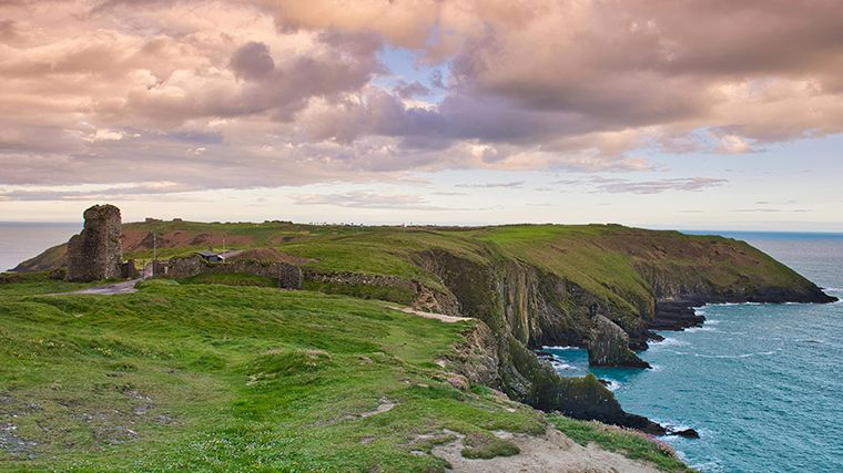 Het uiterste puntje van Old Head of Kinsale is helaas in gebruik als golfterrein.