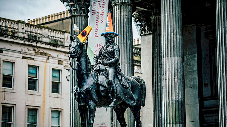 De Duke – mét kegel – is inmiddels het symbool van Glasgow.