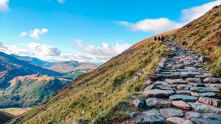Dit is het makkelijke deel van de hike naar de top van Ben Nevis.