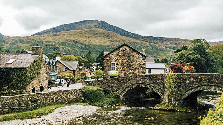 Het pittoreske Beddgelert in de uitlopers van de bergen van Snowdonia.