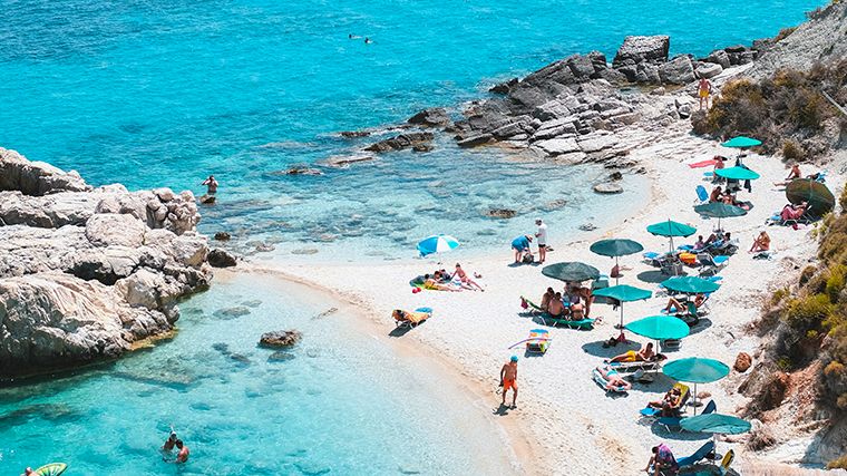 Xigia Pelagaki Beach aan de noordoostkust van Zakynthos.