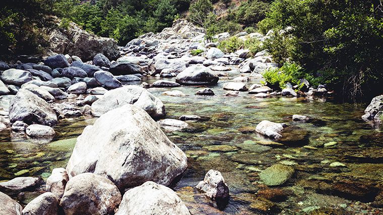 Vallei van Restonica, Corsica.