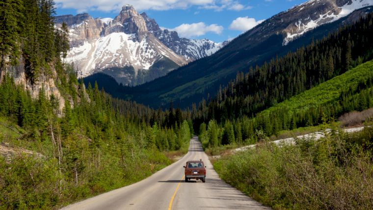 Onderweg naar Glacier NP kun je een omweg maken via Yoho National Park.