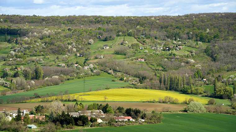 Hongaars landschap in de buurt van Nagygörbő.