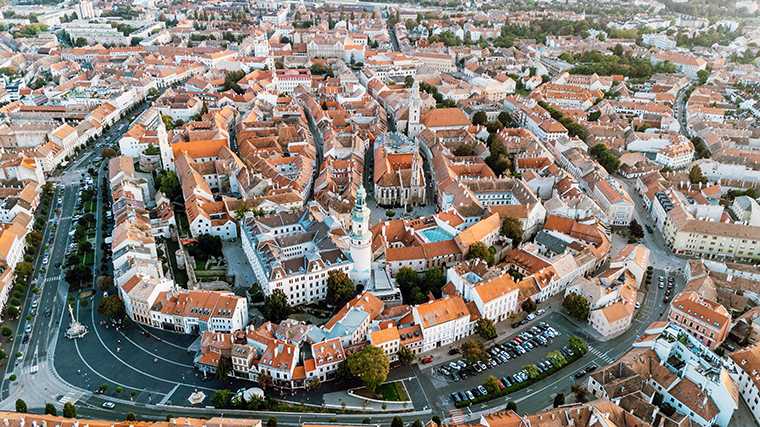De Hongaarse stad Sopron.