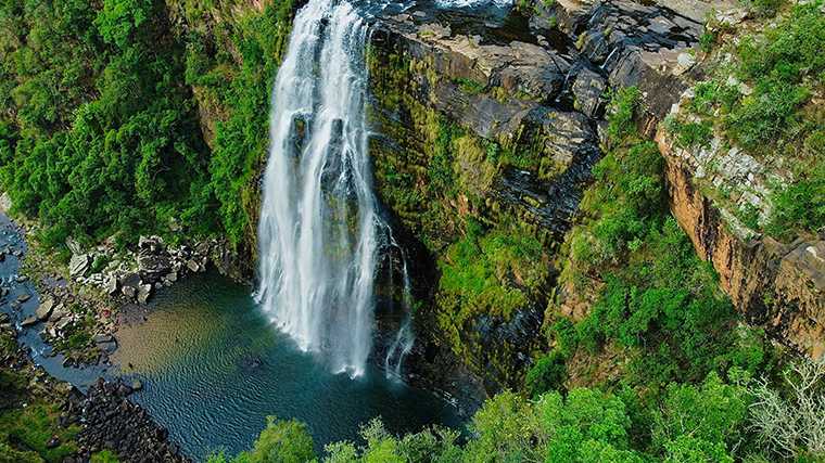 Lisbon Falls, de meest indrukwekkende waterval langs de Panoramaroute.