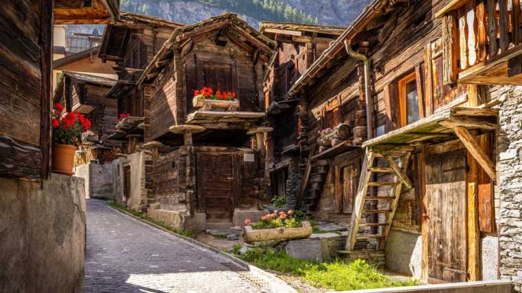 Hinterdorf is het oudste deel van Zermatt.
