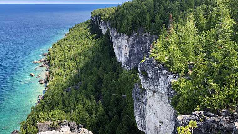 Het uitzichtpunt Lion’s Head op Bruce Peninsula.