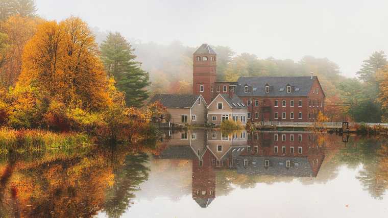 Het Royal River Park in Yarmouth, net ten noorden van Portland.