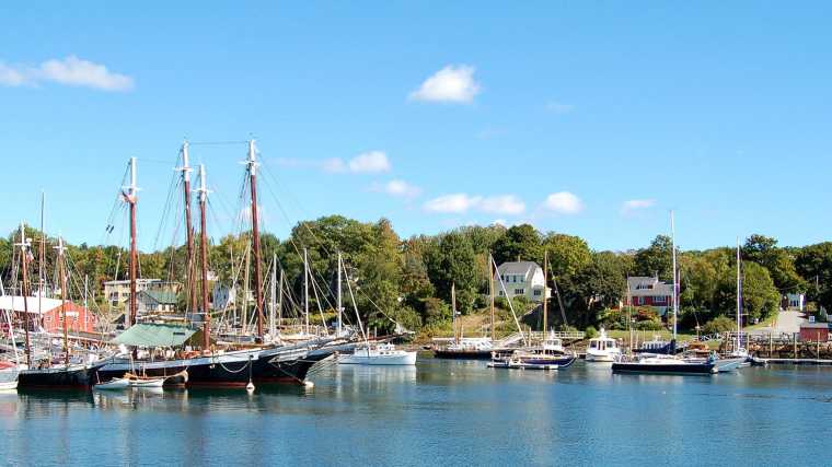 Camden Harbor, Maine.