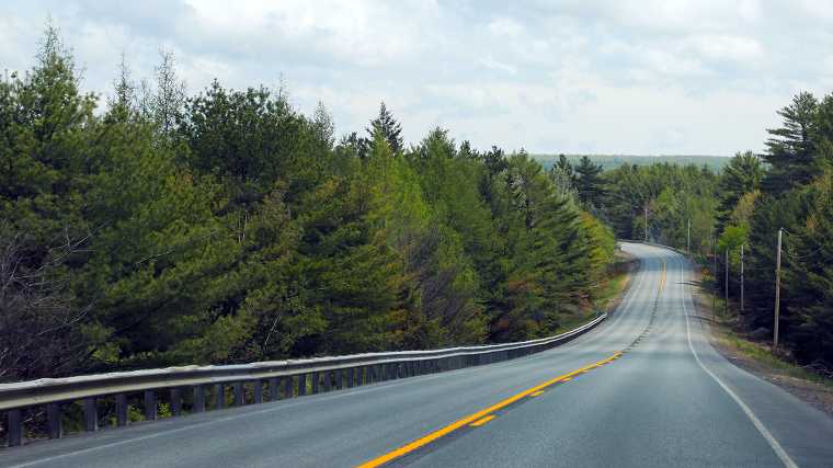 State Route 9 ten oosten van Bangor, Maine.