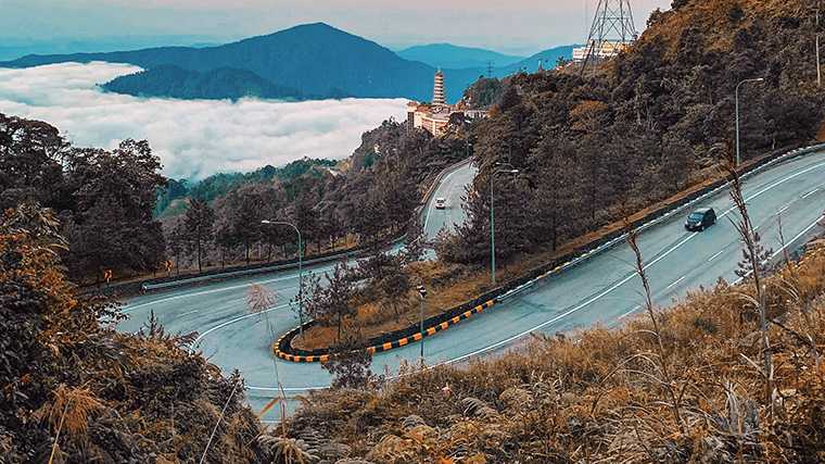 Weg in Genting Highlands, Maleisië.