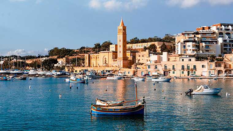 Marsaskala aan de oostkust van Malta.