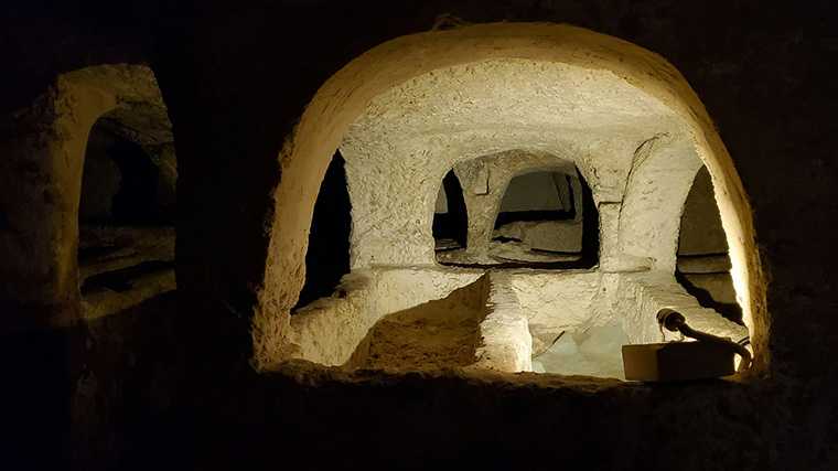 Catacomben Hal Bajjada onder Rabat, Malta.