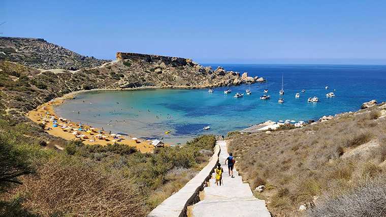 Strand van Għajn Tuffieħa, Malta.