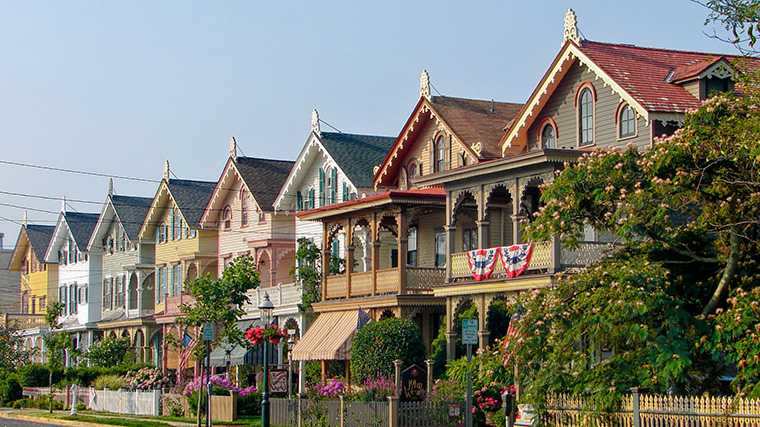 Victoriaanse huizen in Cape May.