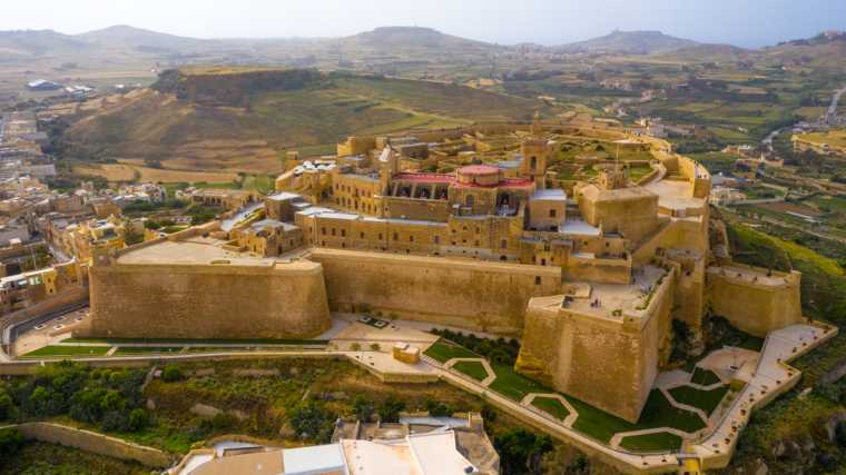 De oude vestingstad (citadel) van Victoria op Gozo.