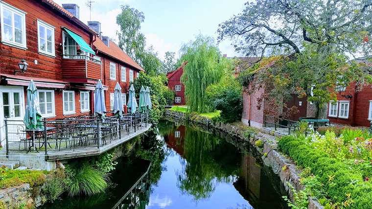 Het houten Zweedse stadje Eksjö.