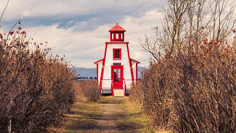 Het vuurtorentje (Petit Phare) van Saint-André-de-Kamouraska.