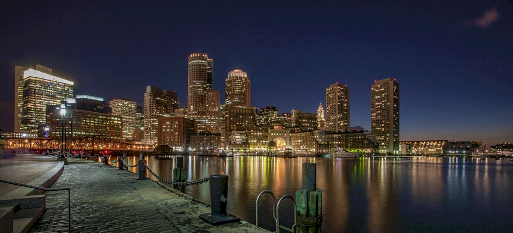 De skyline van Boston.